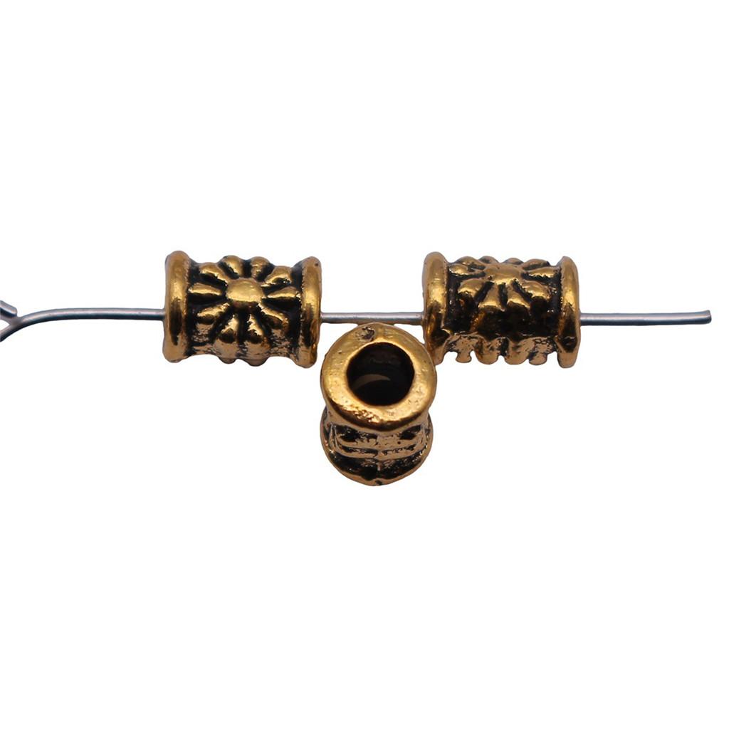 Tribal Pattern Tube Beads Charms Braided Spacer Beading For Jewelry Materials