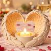 Exquisite Wing Shape Decor Angel Wings Tealight Candle Holder, Prayer Holder Memorial Gifts Decorative Stand for Home Decor, Elegant Tabletop