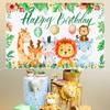 Jungle Animals Backdrop Jungle Party Decoation Wild One Safari Birthday Decorations Baby Shower Boy Gril Birthday Party Decor