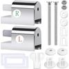 1Set Toilet Seat Hinges Replacement For Most Lids Soft Close Fixing Kit ABS Square Shell Slow-Descent Hinge