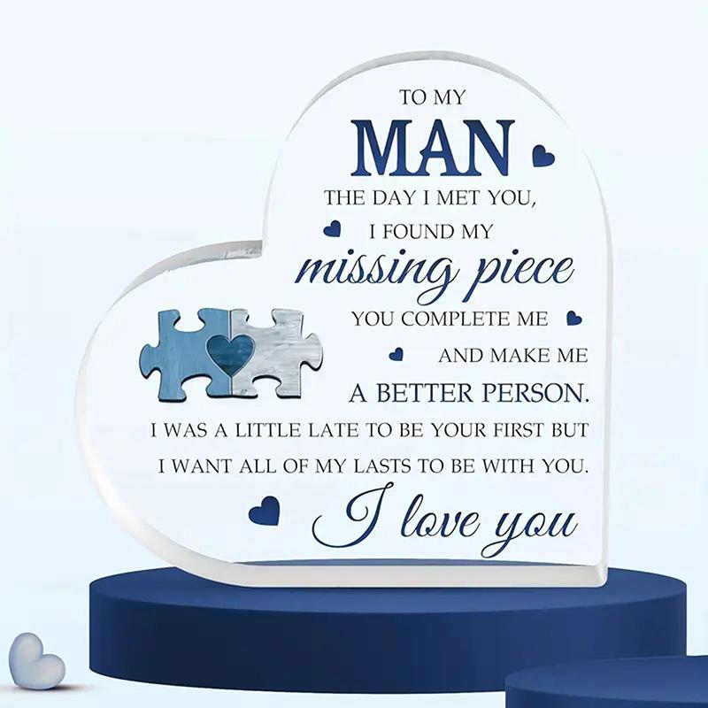 

2D Flat Transparent Heart Shaped Acrylic Decorative Plaque Ornaments Birthday Gift For Happy Mother S Day Memorial Gifts