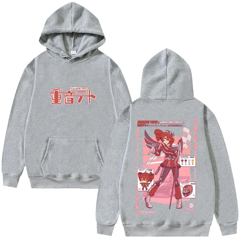 Virtuelles Idol Teto Racer Sweatshirts Mode Kasane Teto Hip Hop Hoodies Langarm Streetwear Unisex Lässiger Pullover