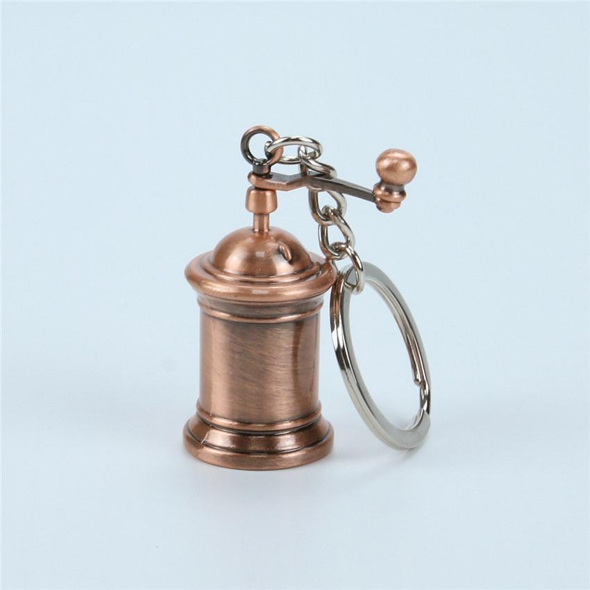 Creative Barista Coffee Tamper Keychain Coffee Machine Handle Moka Pitcher Keyring Portable Coffeeware Espresso Accessories Gift