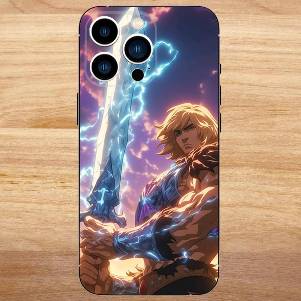 

Чехол для телефона H-He Man для iPhone 16,15,14,13,12,11,Mini,Pro,SE,MAX Белый Матовый Ударопрочный Чехол iPhone11PROMAX