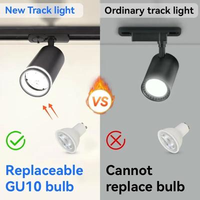 Led Track Light 110v 220v GU10 Track Lamp Replaceable Bulb Led Spotlight for Clothing Shop Store Home Decor Lighting Fixture