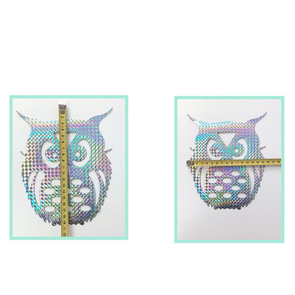 10 Stück klebrige Eulen-Typ blinkende Vogelstücke für Obstgarten, Balkon