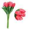10pcs Artificial Tulip Flowers High Simulation Flowers Decor for Living Room Dinner Table Red