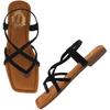 Shoetopia Casual Black Flat Sandals For Women & Girls /Eu41