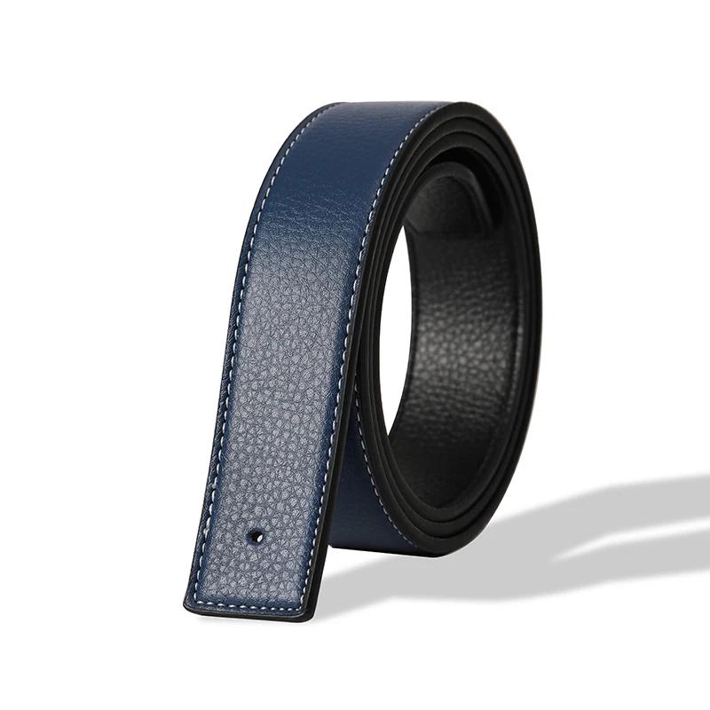 Herren Hochwertige Dornlose Gürtel Glatte Schnalle Männliche Gürtel ohne Schnalle Luxusmarke Gürtel Ohne Schnalle PU-Leder Gürtelbund Ohne Schnalle 3,8 cm