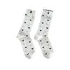 Women's Summer Socks with Mesh, Black Fungus Edges, Pile Socks, Lace Bows, Mid-calf Socks, Boneless Breathable Socks