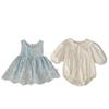 Baby Girl Spring Romper Princess Bodysuit Dress Set for Crawling