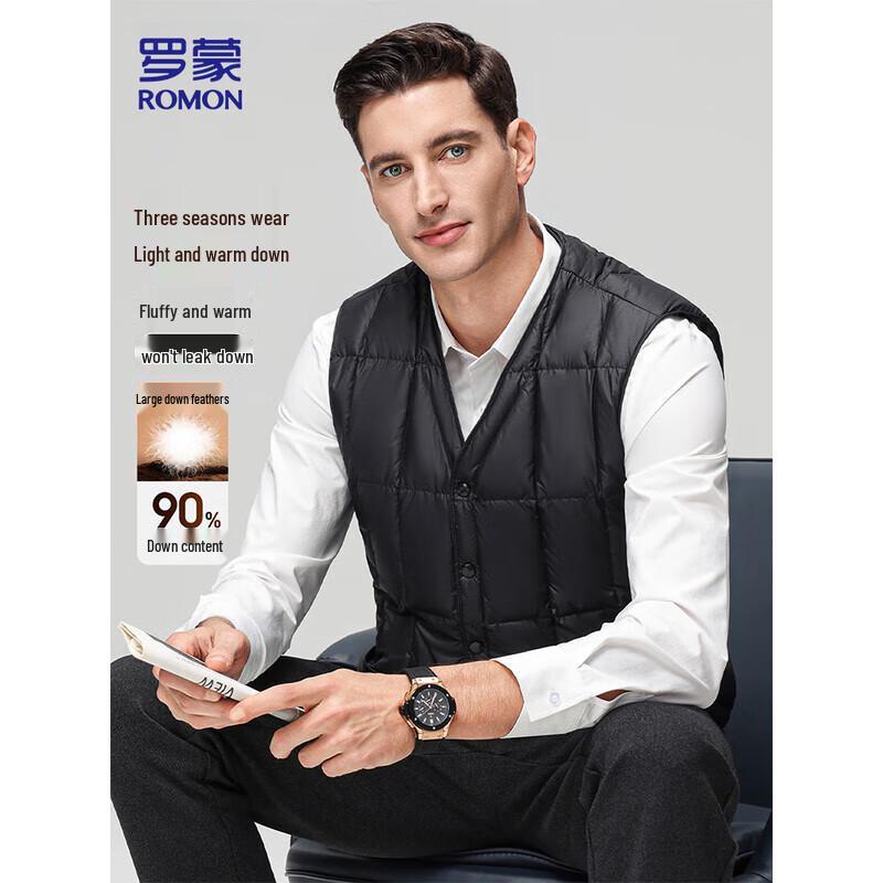 

ROMON Men s Casual Warm Down Vest 5Y010093 XL