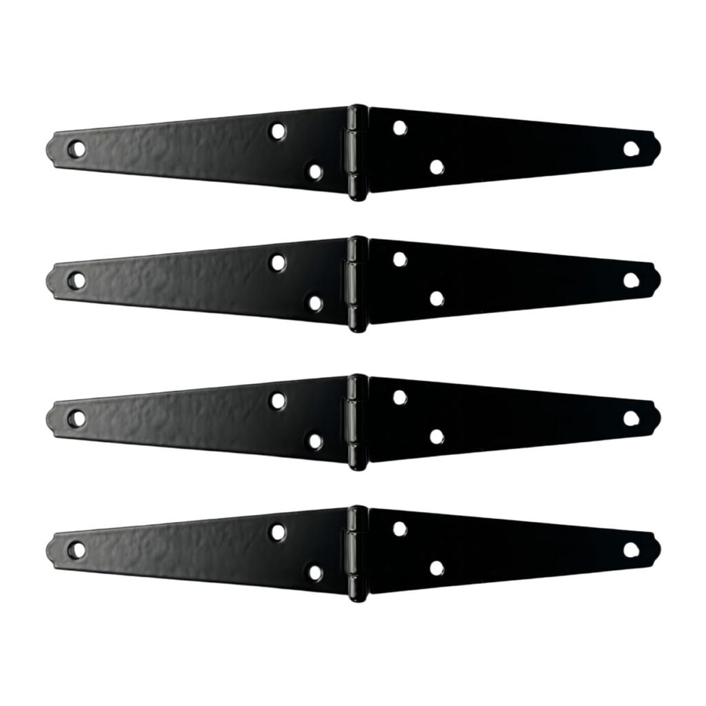 Heavy Duty Door Hinges Decorative Strap Hinge Hardware Black Shed Door Gate Hinges with Screws Easy To Install