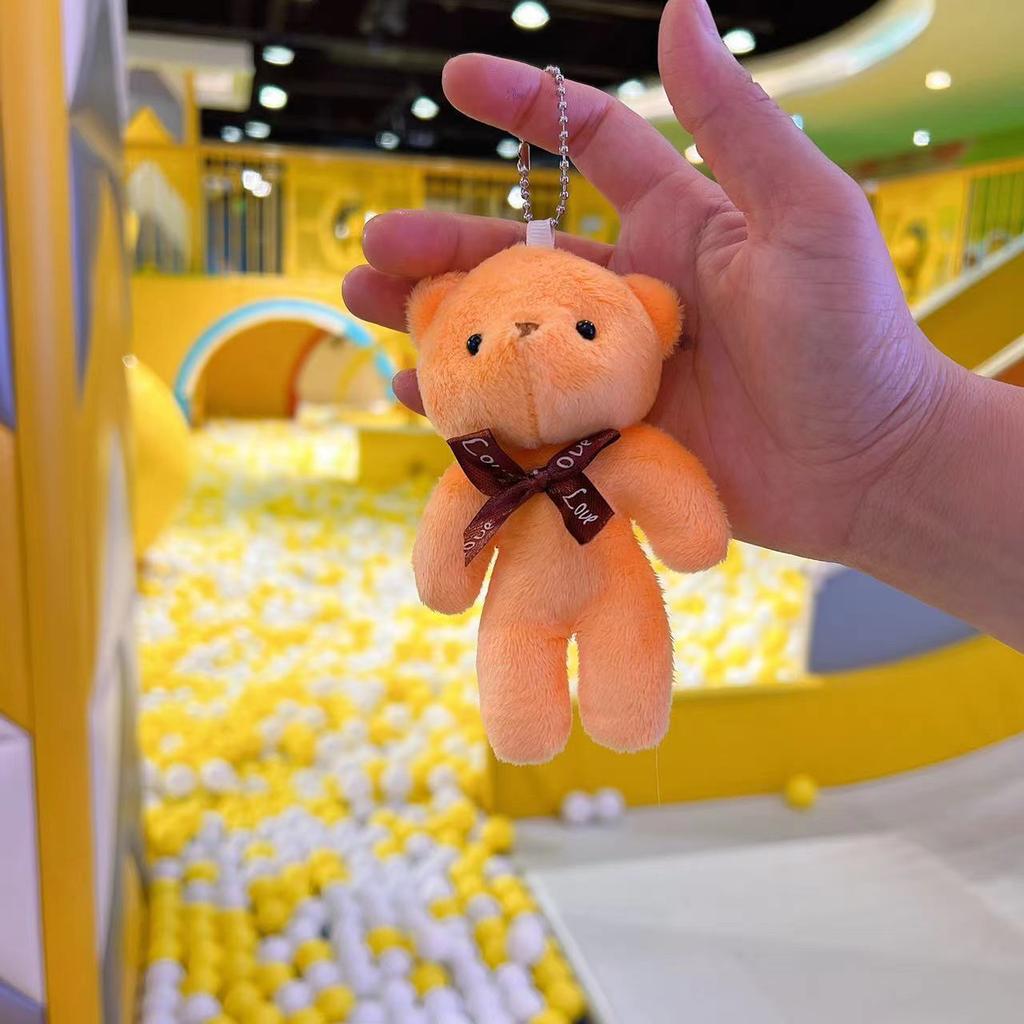 50Pcs Plush Teddy Bear Dolls Cute Small Bear Pendent Animal Stuffed Toys For Girl Bag Pendent Keychain Kids Party Gift Wholesale