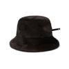 VARZAR VA Long Label Fur Bucket Hat Brown