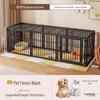 Cage pour chien de taille moyenne et grande avec clôture supérieure - Maison-villa pour chat et chien, Assemblage libre pour chats et chiens