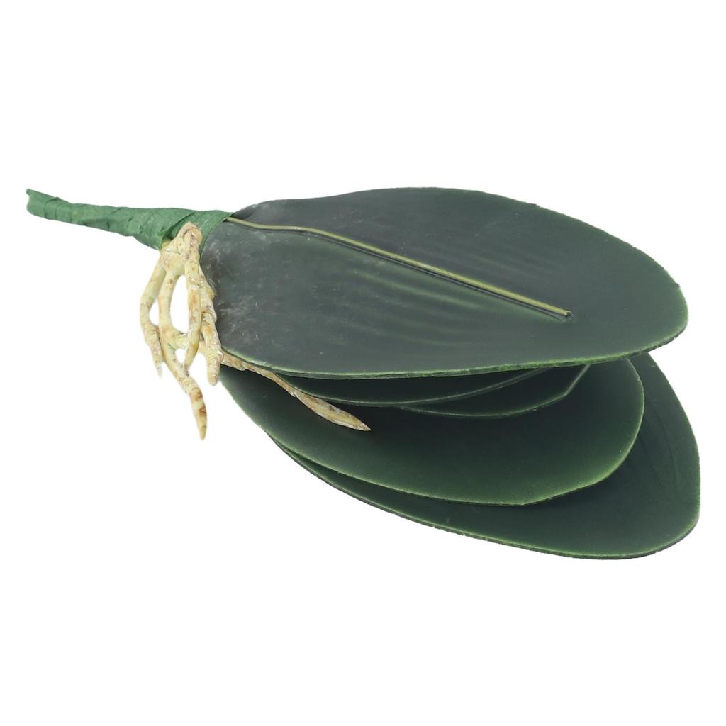 Realistic Artificial Butterfly Orchid Silk Leaf Flower Simulated Decor Display