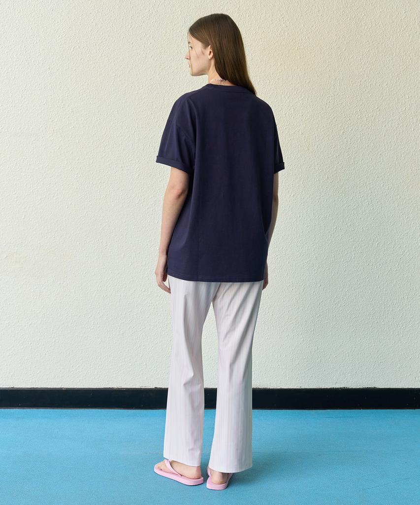 COVERNAT WOMAN [Covernat X Lemango] Women'S Graphic Oversized T-Shirt Navy