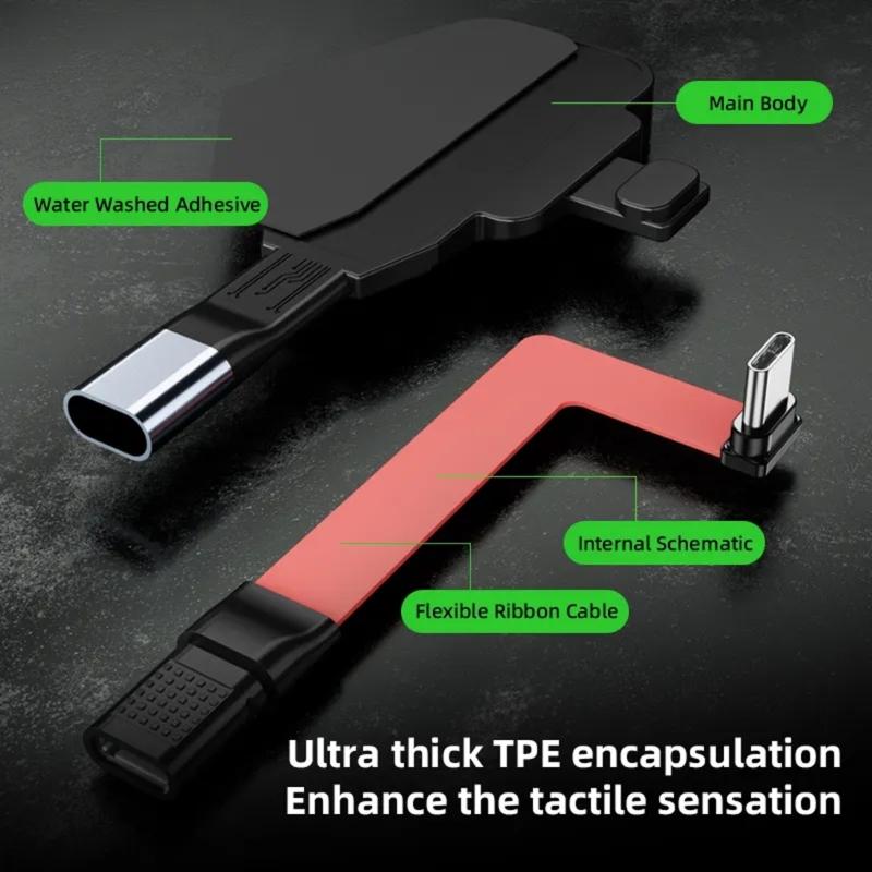 Ergonomic Type C Phone Tail Plug Converter Compatible Multiple Devices Featuring Flexible and Fast Speed Data Transfer