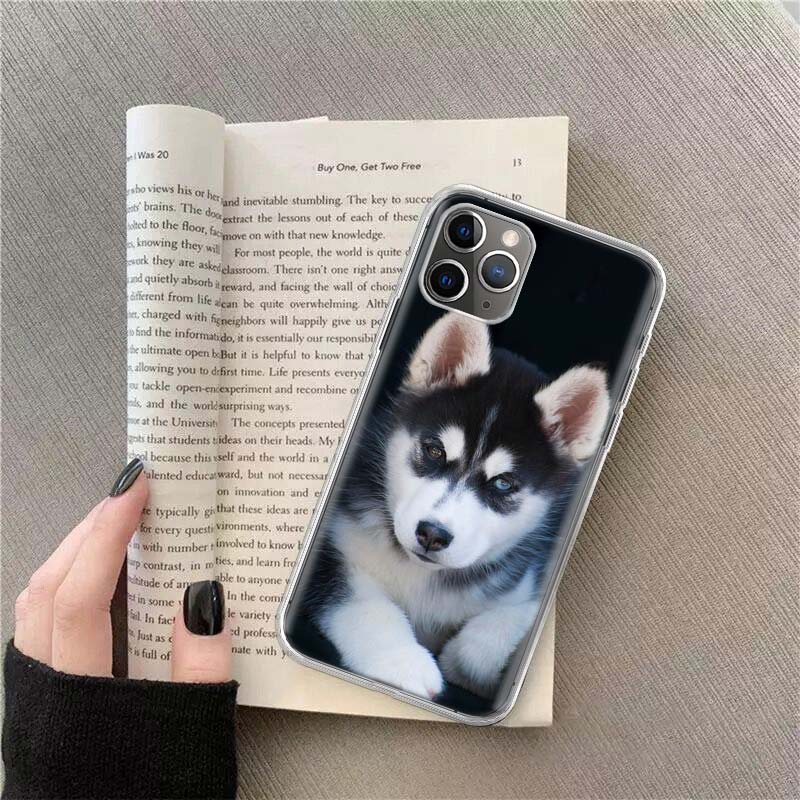 Siberian Husky Sled Dog Phone For Apple Iphone 12 13 Mini 15 Pro Max 11 Pro 14 Plus 16 Pro Max 16E Case Shell Cover Clear TPU P