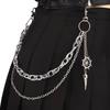 Punk Jeans Pants Chain Edgy Chain Punk Halloween Charm Waist Wallet Chain Grunge Belt for Hip Hop Accessories