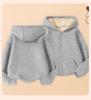 Kids' Lambswool Fleece Hoodie - Fashionable Solid Color Cardigan for Girls and Boys, Warm for Autumn/Winter