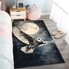 1PC Owl flying in night sky Pattern Rug Carpets for Bedroom Living Room Sofa Mat Creative Door Mat Cloakroom Home Decor