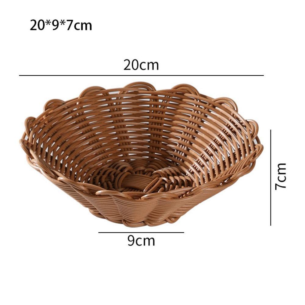 8 Styles Bread Fruit Vegetables Basket Household Rattan Basket Restaurant Serving Tabletop Display