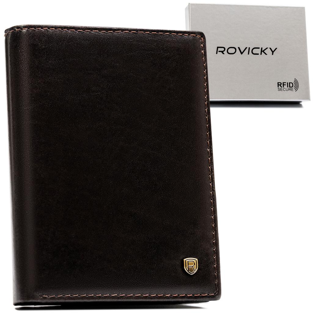 Men's leather wallet N575-RVT-3234 D.Brown