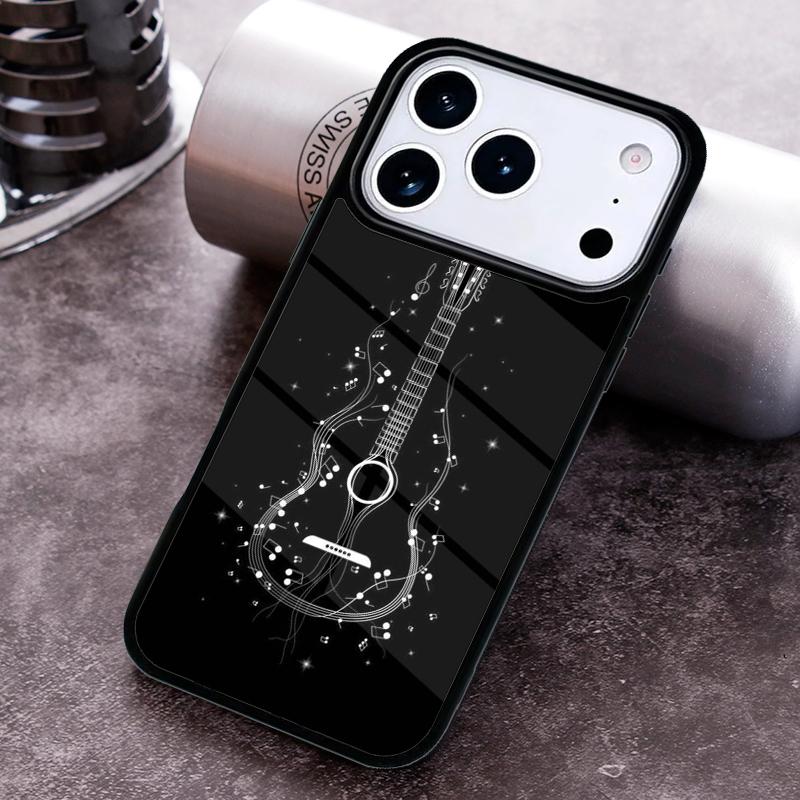 Guitar Music soft Phone Case for iPhone 17 16 15 Pro Max Air 14 13 12 11 Plus Shockproof Cover