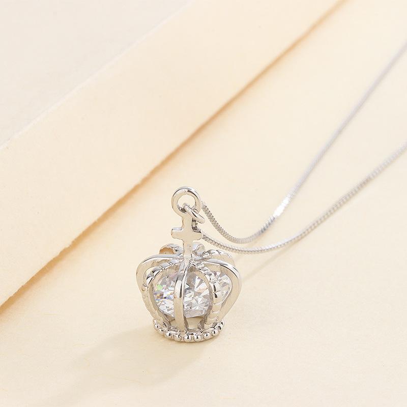 Krone Halskette für Damen Japanisch und Koreanisch Schlicht und Modisch Temperament Anhänger