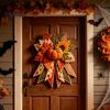 Rustic Farmhouse Home Decor Large Patchwork DIY Sewing Kit, Quilted Fabric Craft Set, Beginner Friendly Needlework Handmade Door Decoration Wreath for