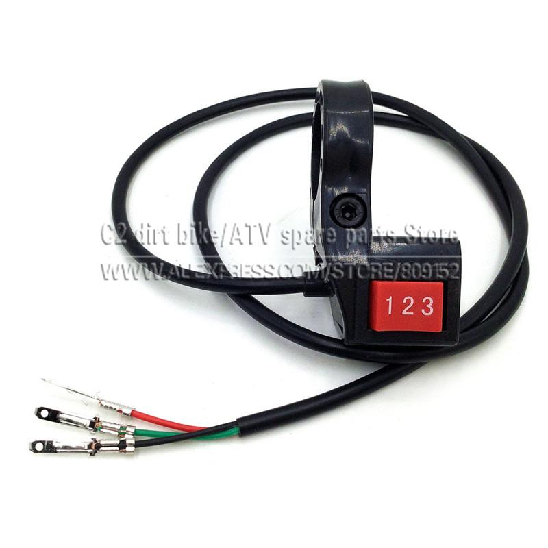 22mm Electric 3 Speed Module Switch For Shift E-bike Scooter Bike Motorcycle Kit Gear switch чёрный