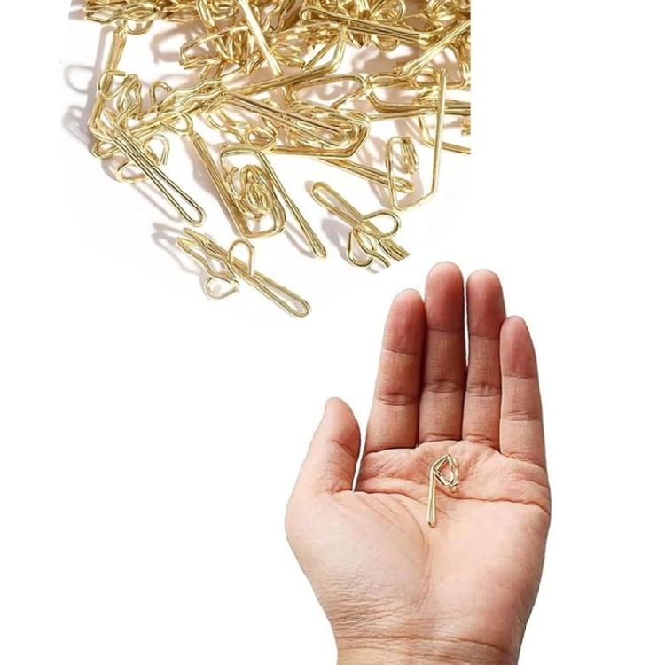 100 Pieces Silver Metal Hooks for Curtains Strong Rotating Design Perfect for Thick Drapes Strong Curtain Fasteners
