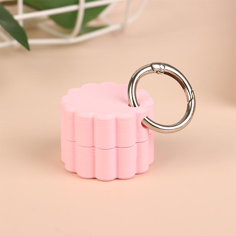 3D Printed Storage Box Pendant Pill Box Case With Portable Travel Storage Keychain Stash Medicine Box Mini Pill Box Keychain