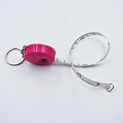 Tyou Spring Tape Measure Roll, Mini Flexible Measuring Tape, Retractable Automatic Measuring Tape with Keychain, 1 Piece