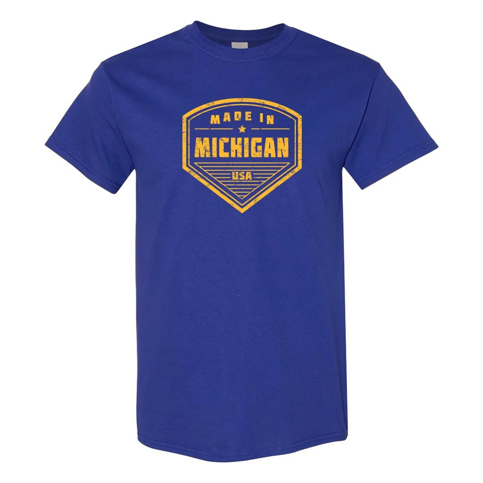 

Made in Michigan Badge- Classic City Sports Team T-Shirt - Cobalt 4XL