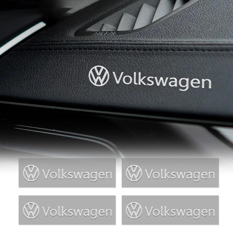 3D Metal Car Emblem Letter Decorative Stickers Badge Decal For Volkswagen VW Passat Golf Tiguan Polo M178 Scirocco Jetta CC Touareg