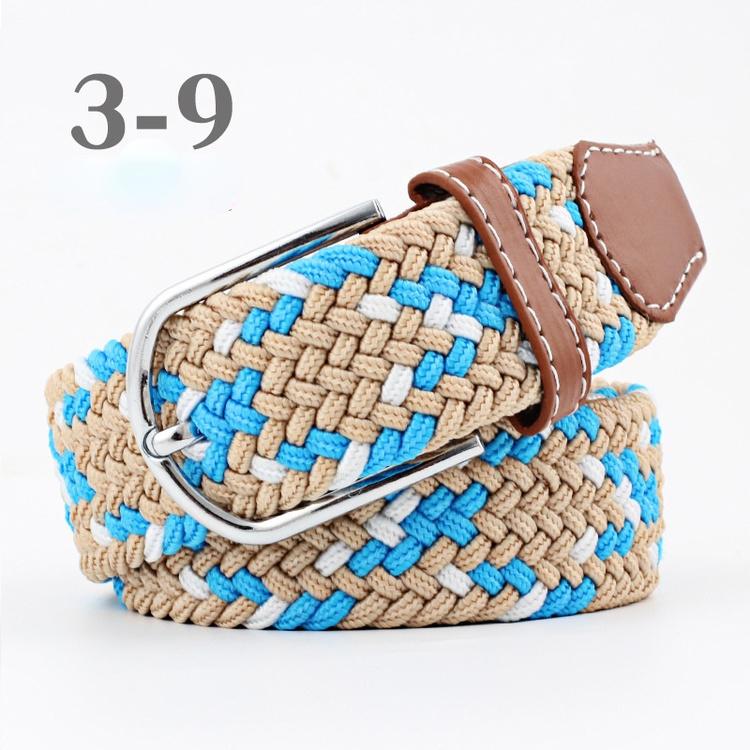 2026 New Fashion High Quality Explosive Women's Canvas Belt Men's Elastic Belt Casual Stretch Woven Pin Buckle Belt