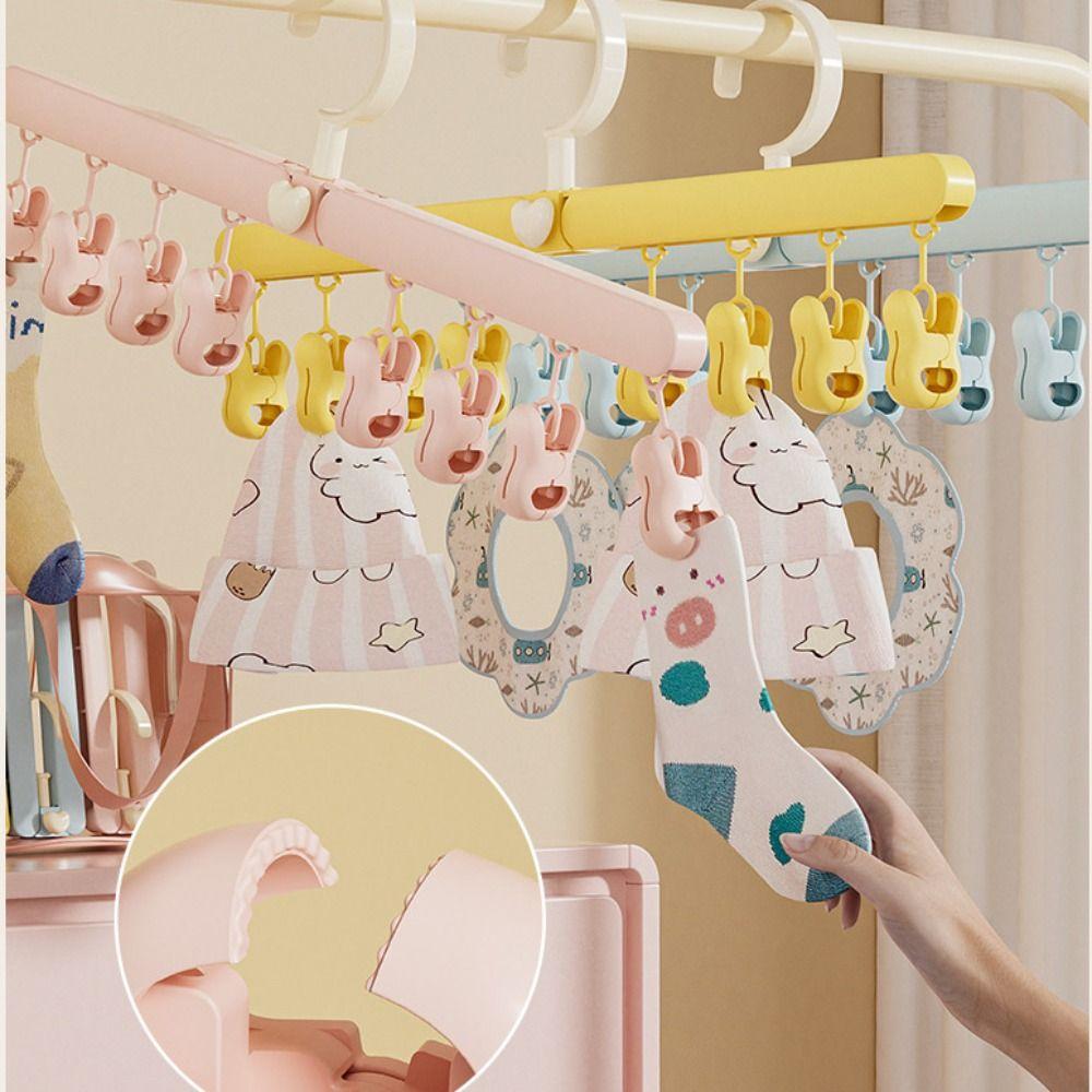 Traceless Laundry Hanger Portable Baby Clothes Hanger Folding Drying Rack  Baby Clothes