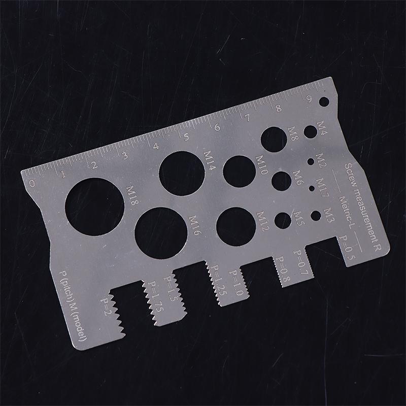 Durabler Stainless Steel Ruler Screw Measuring Ruler Precise Pitch Measurement Thread Gauge Screw Measurement Ruler Measuring