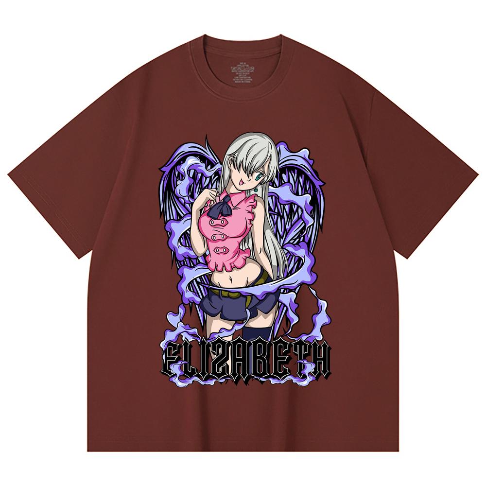 230 Gsm 100% Cotton Seven Deadly Sins V3 Elizabeth Print Unisex Heavy Cotton T Shirt