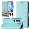 For TECNO Camon 40 Pro 4G Case Imprinted Honeycomb RFID Blocking Leather Phone Cover with Strap
