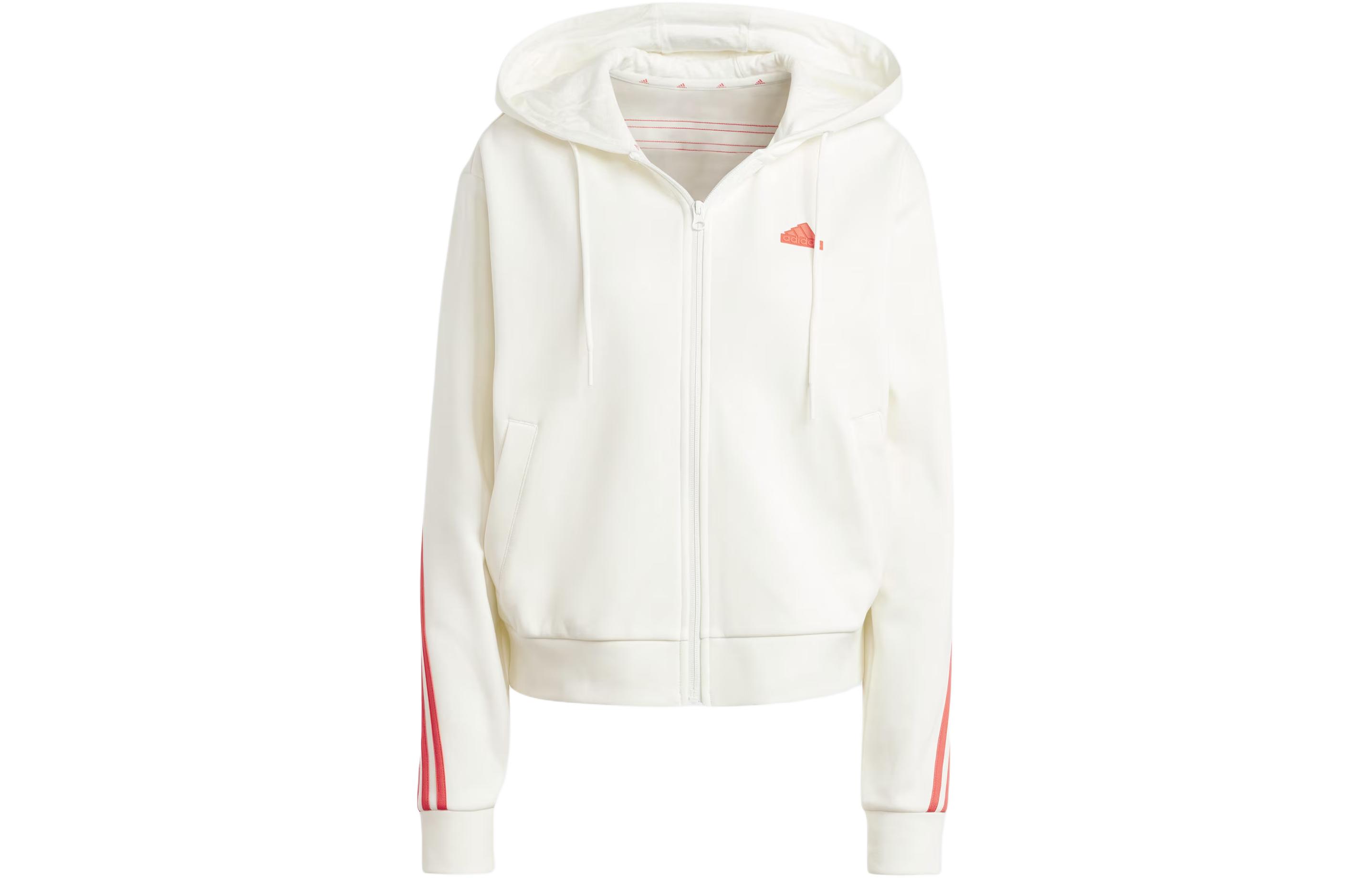 Adidas Future Icons Full Zip Hoodie Jackets & Coats Women s Jade White IS3679 XL