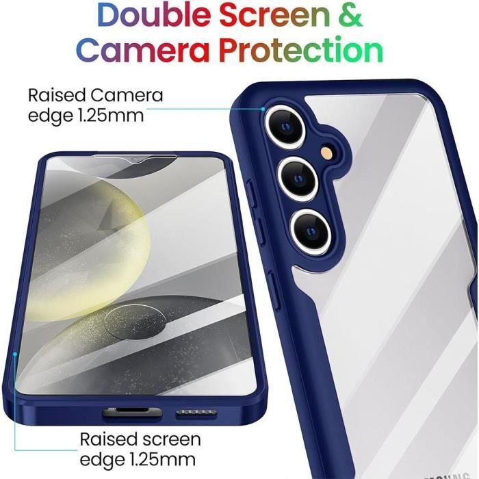 Coque de protection - BOOLING - Samsung Galaxy S24 Plus - TPU souple - PC rigide - Bleu Marine
