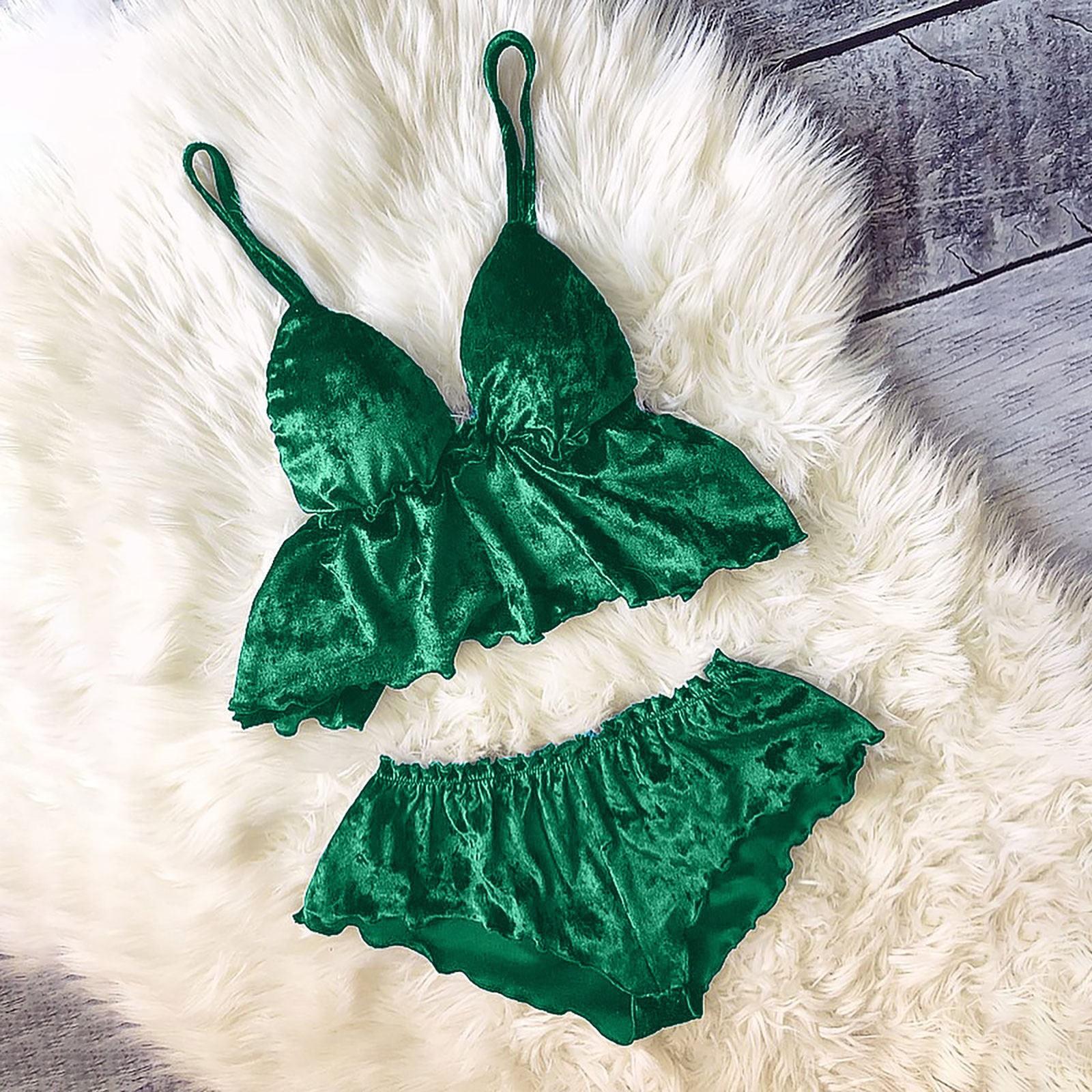 

Женские бархатные сексуальные пижамы с v-образным вырезом и шорты с бантом L синий