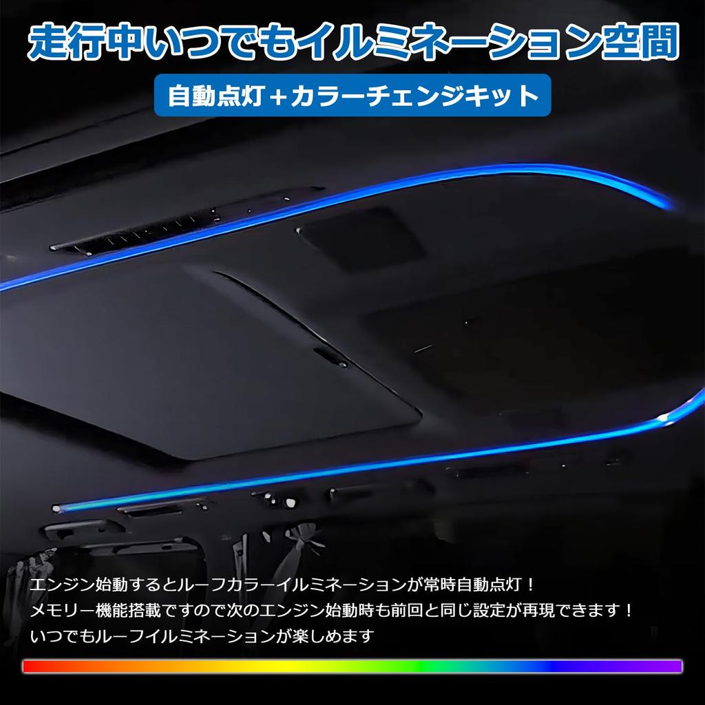 SUNVIC Vellfire Alphard 30 Series Early and Late Roof Color Illumination Kit, 3 Patterns, Easy Operation, Dedicated Design, Easy Installation