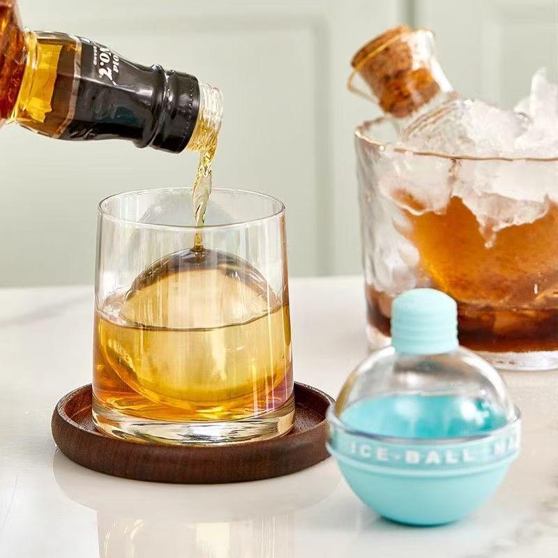 Silikonform för isbitar för runda whisky-isbitar och hemmabruk