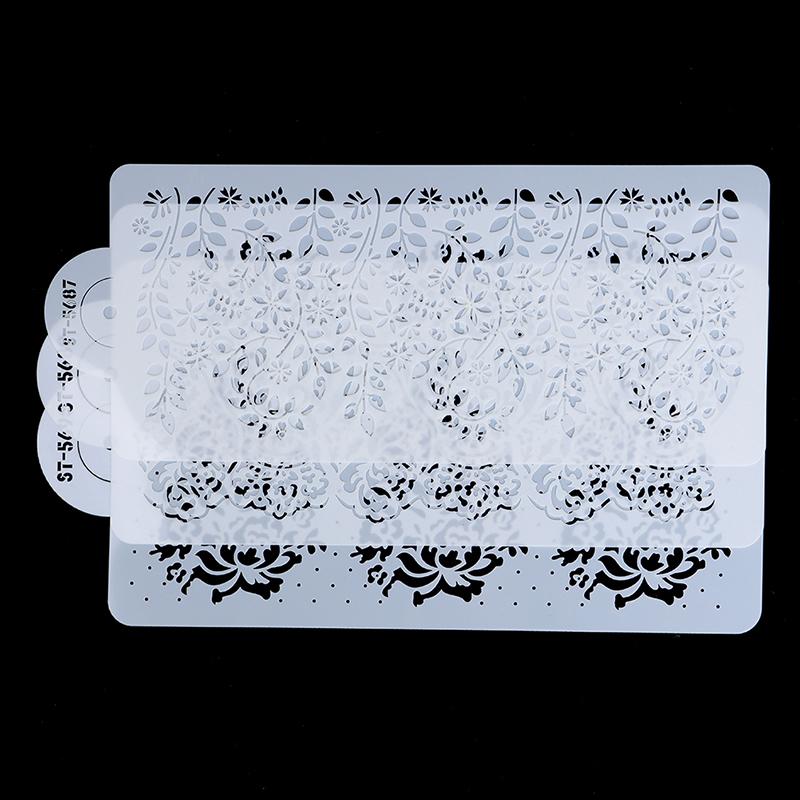 Cake Side Decorating Stencils Mold Plastic Templates Spray Floral Cake Flo /C Cake Side Decorating Stencils Mold Plastic Templates Spray Floral Cake Flo /C