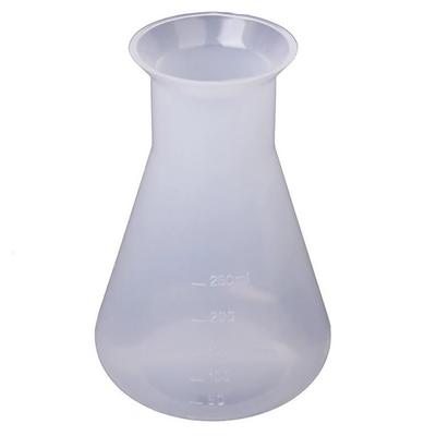 1Pcs 250ml Clear Plastic Laboratory Chemical Conical Flask Storage Bottles UK